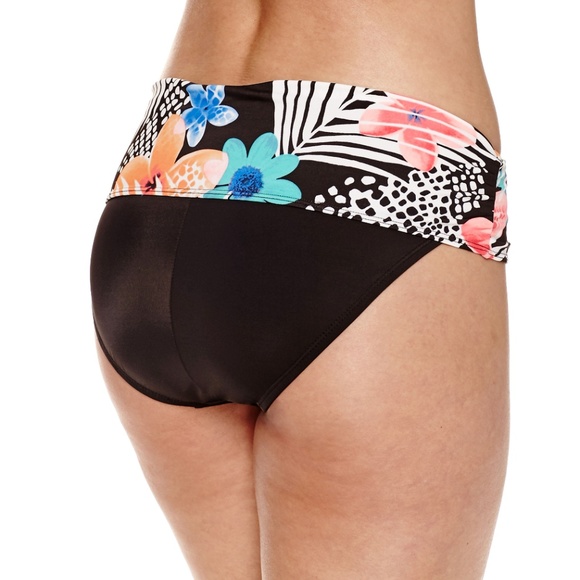 Pure Paradise Floral Hipster Swimsuit Bottoms M - Picture 2 of 2